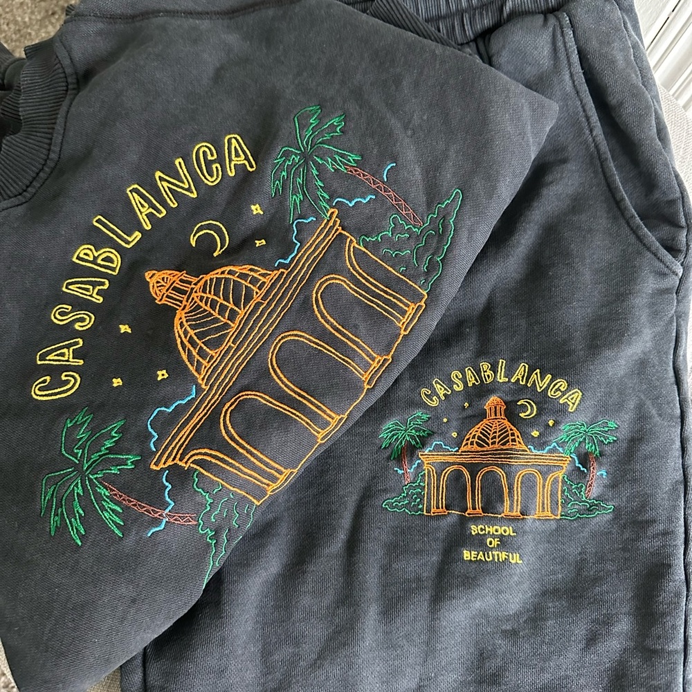 Casablanca Sweatshirt (size S) & Pants (size M) *Note Different Sizes
